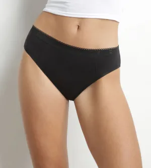 Black washable period brief in cotton - heavy flow Dim Protect