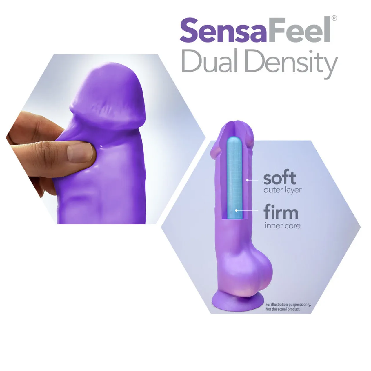 Blush Neo Elite 6 Silicone Dual Density Cock Balls Dildo Neon Dong Sex Toy