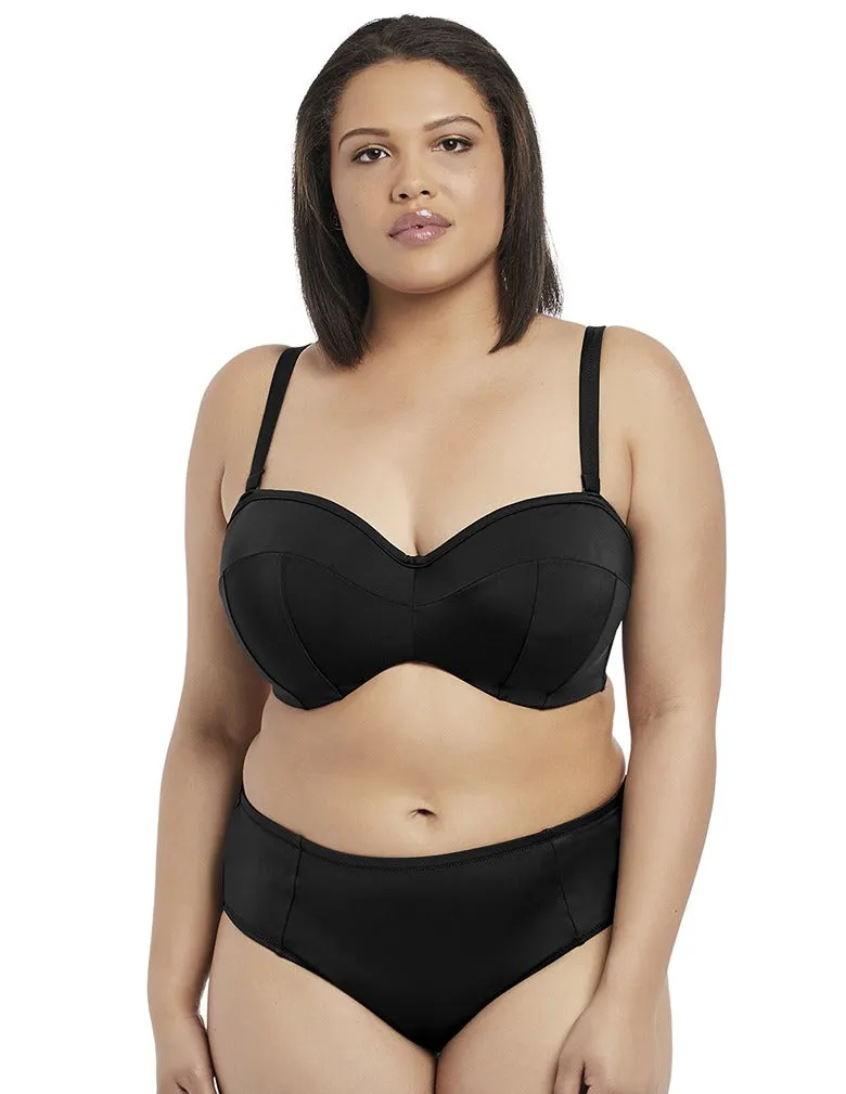 Elomi Essentials ES7532 Black Underwire  Bandeau Bikini Top