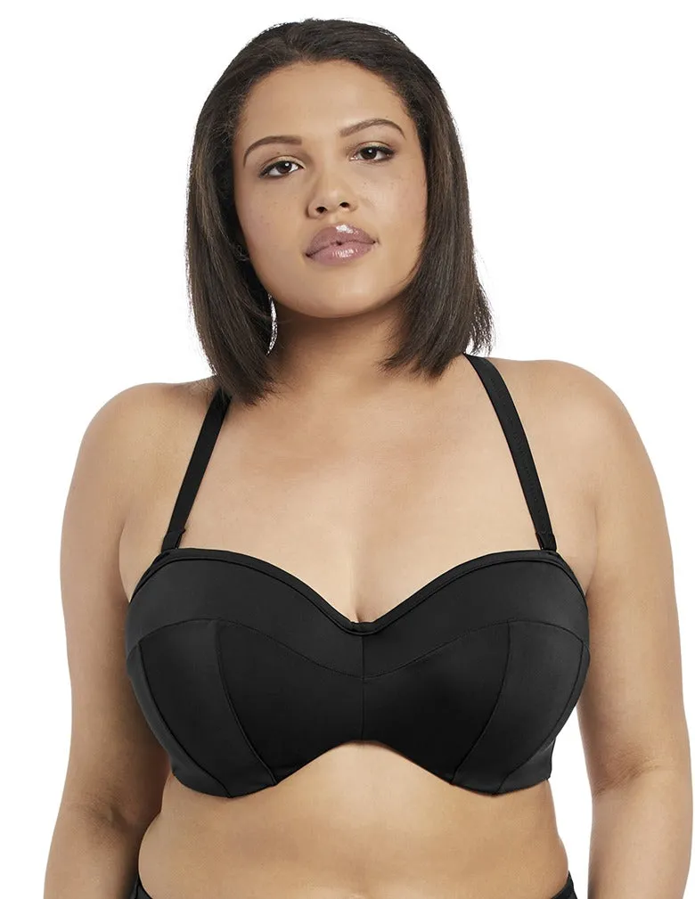 Elomi Essentials ES7532 Black Underwire  Bandeau Bikini Top