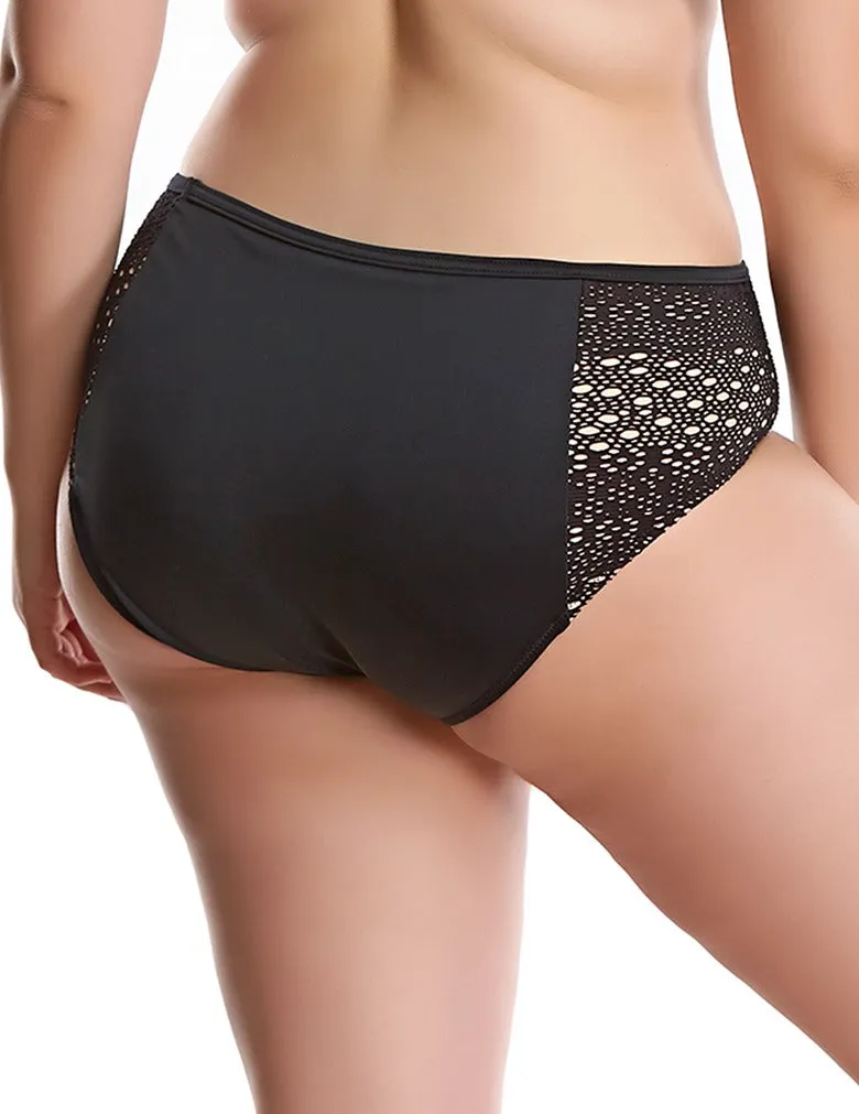 Elomi Indie ES7534 Black Mid Rise Brief  Swimwear