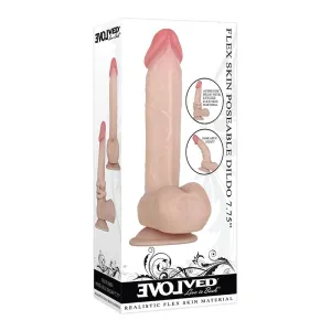 Evolved Flex Skin Realistic Poseable 7.75 in. Dildo With Balls Beige