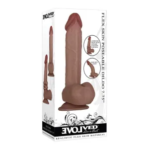Evolved Flex Skin Realistic Poseable 7.75 in. Dildo With Balls Tan