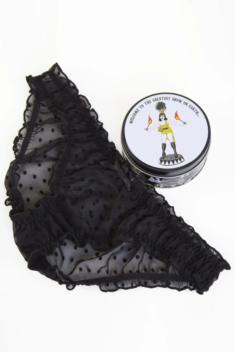 Exotic Circus Tin  Fire Girl  Chiffon Spotty Brief