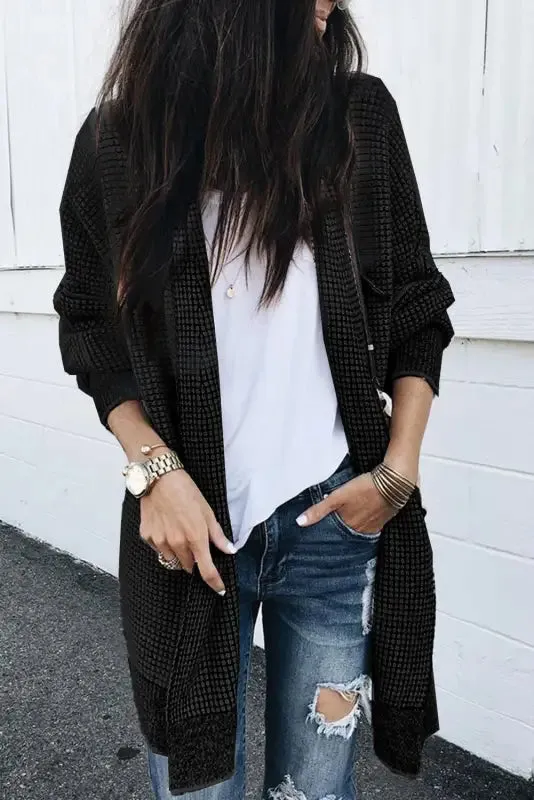 fashionsarah Gray and White Duster Cardigan