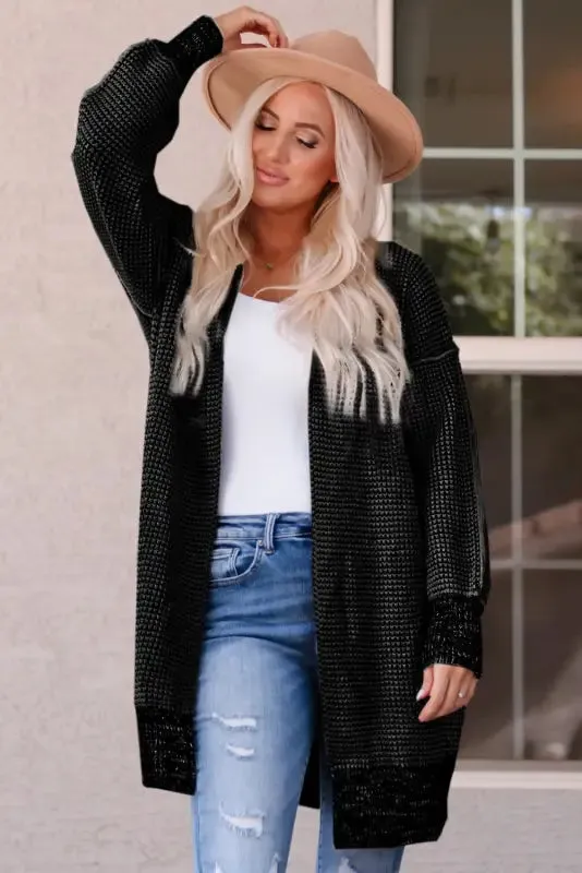 fashionsarah Gray and White Duster Cardigan