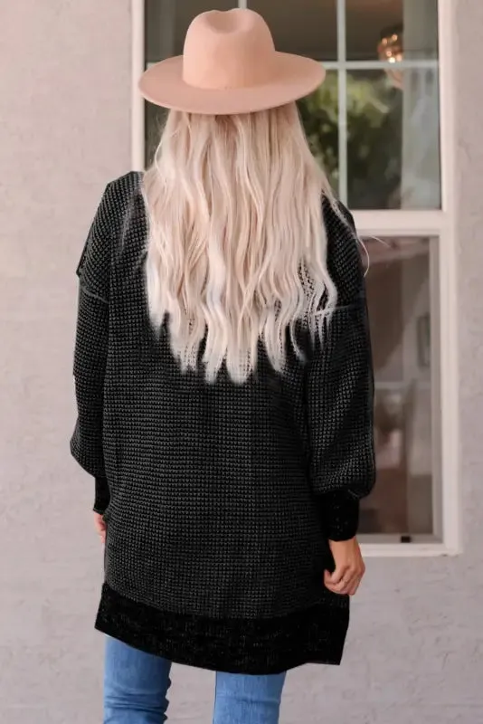 fashionsarah Gray and White Duster Cardigan