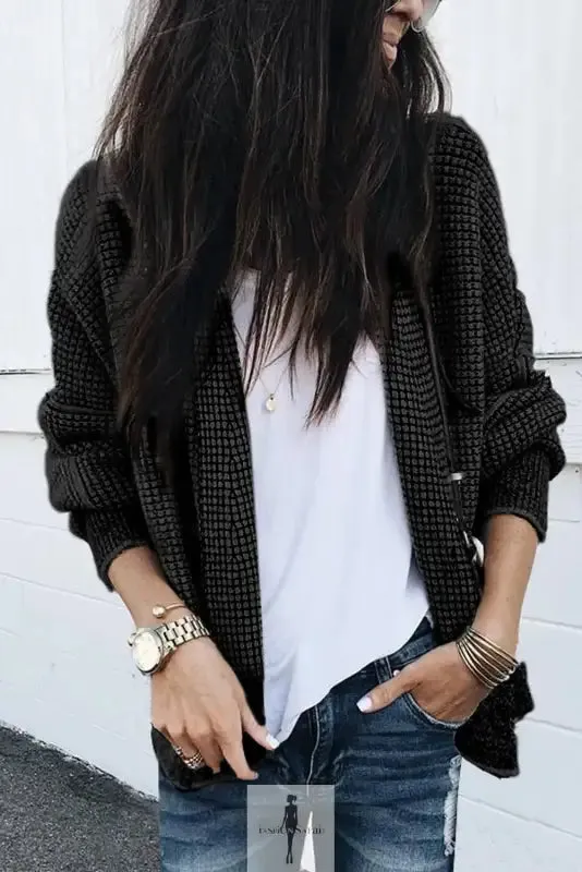 fashionsarah Gray and White Duster Cardigan