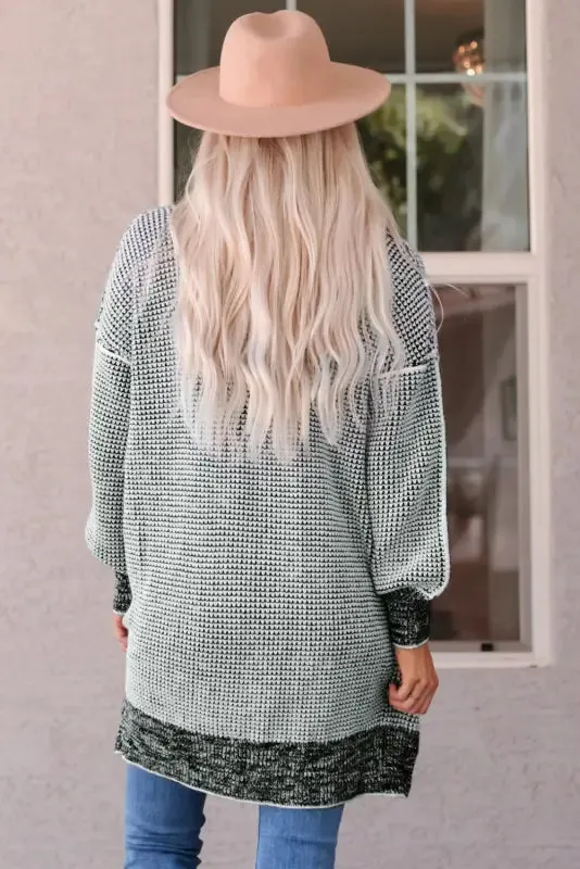 fashionsarah Gray and White Duster Cardigan