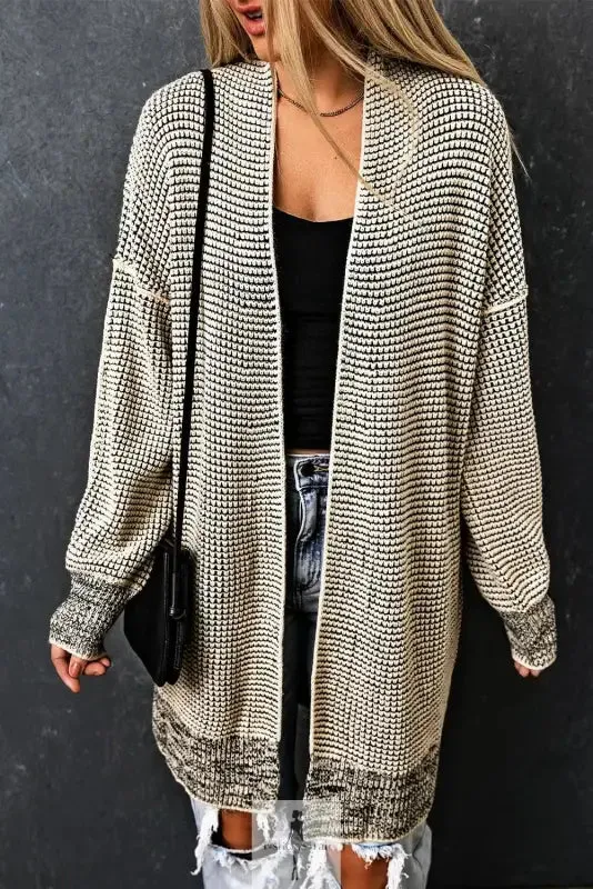 fashionsarah Gray and White Duster Cardigan