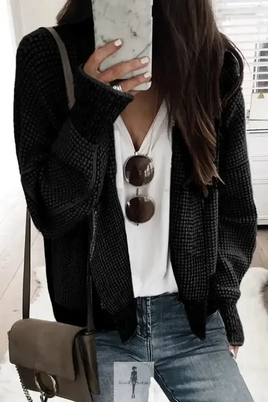 fashionsarah Gray and White Duster Cardigan