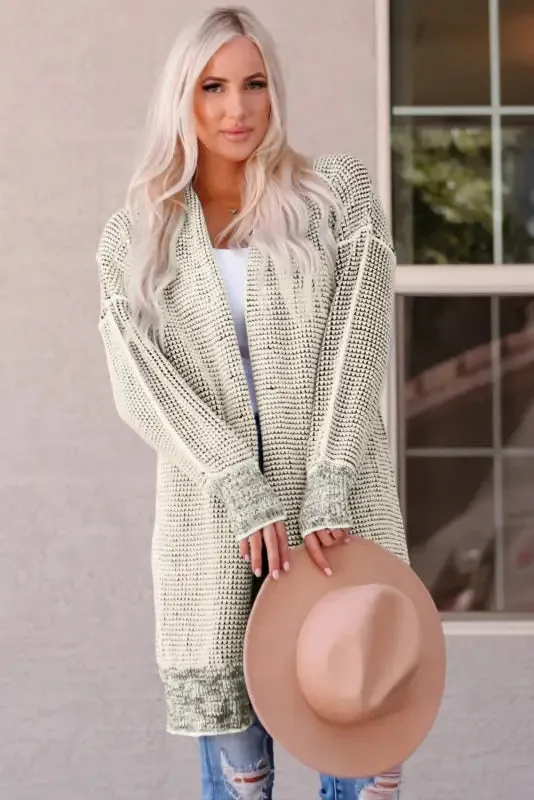 fashionsarah Gray and White Duster Cardigan