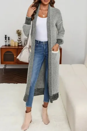 fashionsarah Gray and White Duster Cardigan