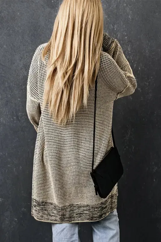 fashionsarah Gray and White Duster Cardigan