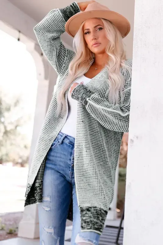 fashionsarah Gray and White Duster Cardigan