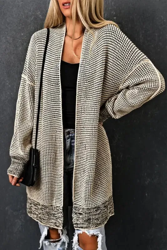 fashionsarah Gray and White Duster Cardigan