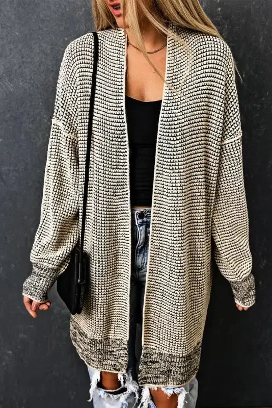 fashionsarah Gray and White Duster Cardigan