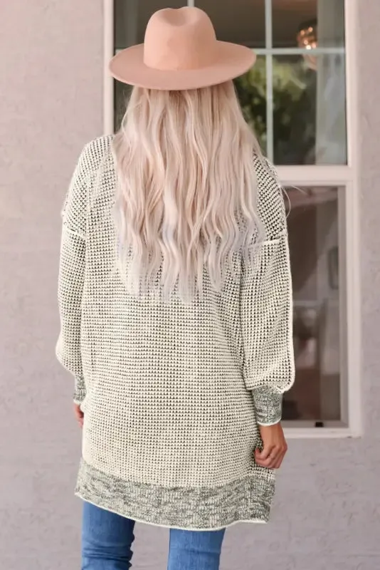 fashionsarah Gray and White Duster Cardigan