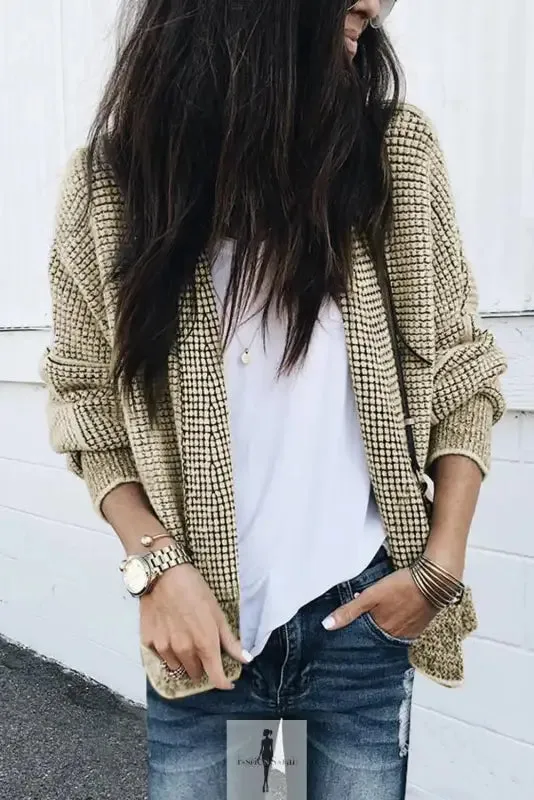 fashionsarah Gray and White Duster Cardigan