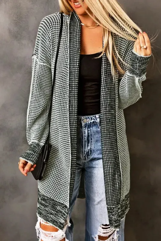 fashionsarah Gray and White Duster Cardigan