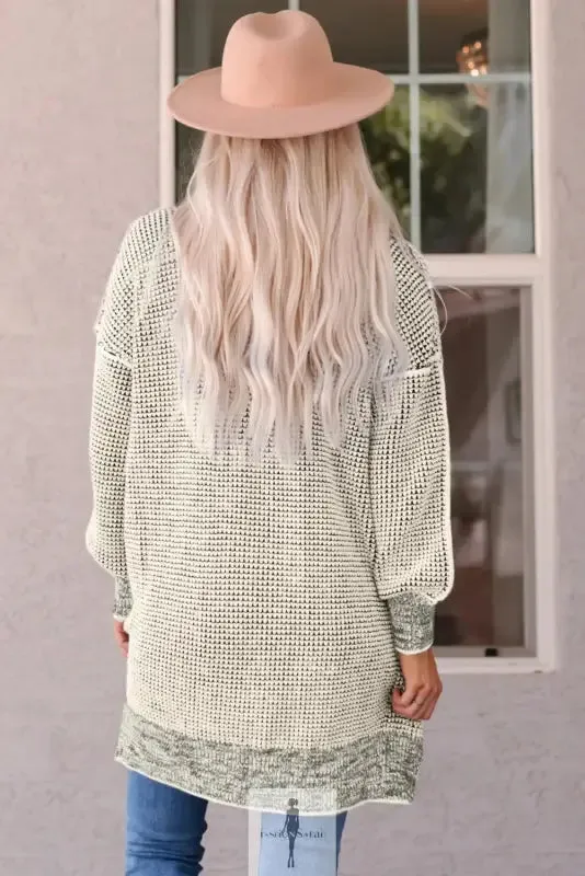fashionsarah Gray and White Duster Cardigan