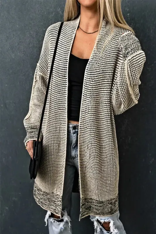 fashionsarah Gray and White Duster Cardigan