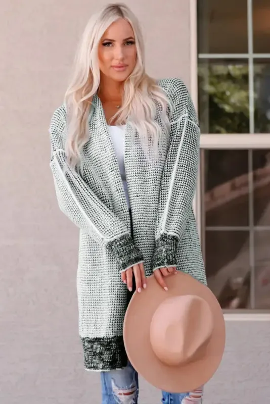 fashionsarah Gray and White Duster Cardigan
