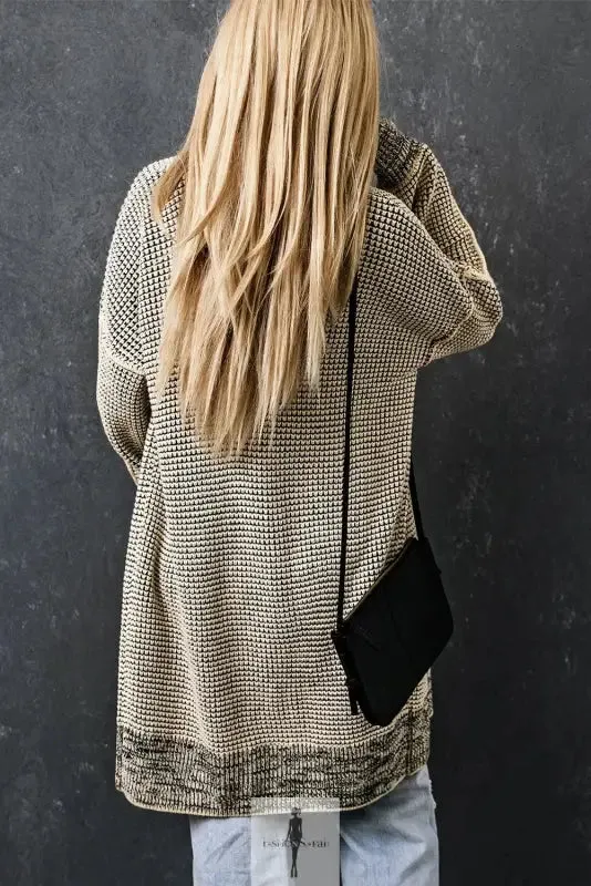fashionsarah Gray and White Duster Cardigan
