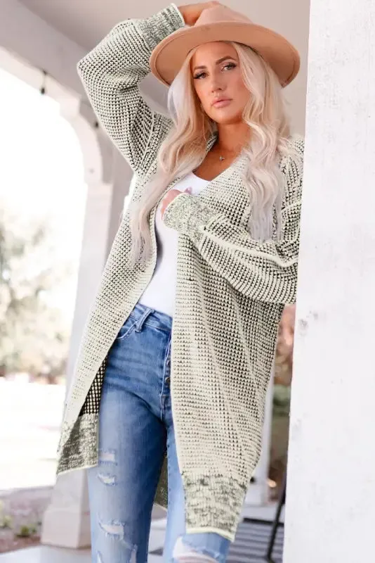 fashionsarah Gray and White Duster Cardigan