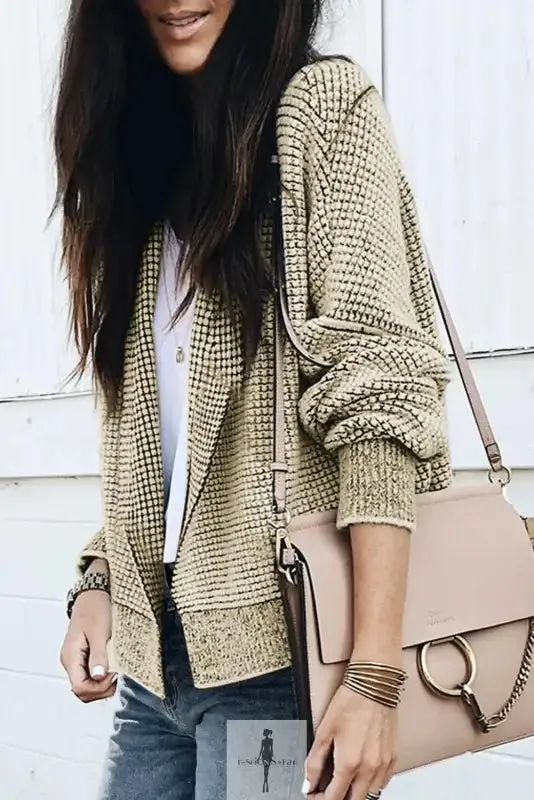 fashionsarah Gray and White Duster Cardigan