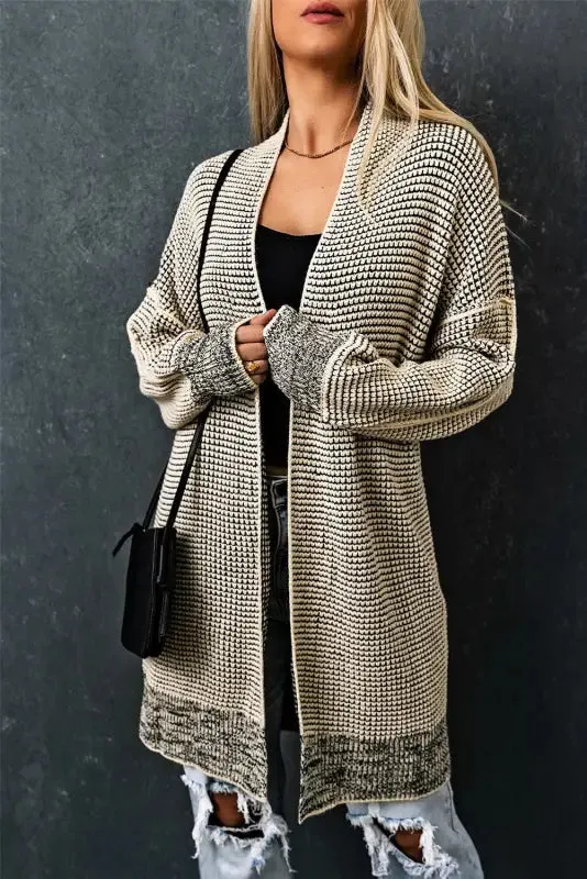 fashionsarah Gray and White Duster Cardigan
