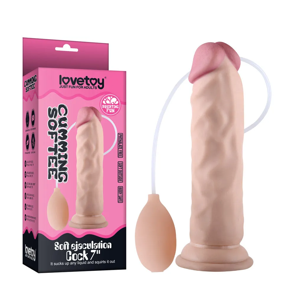 Lovetoy 8.5 Soft Ejaculating Dildo Squirting Sperm Cock Penis Cum Suction Cup