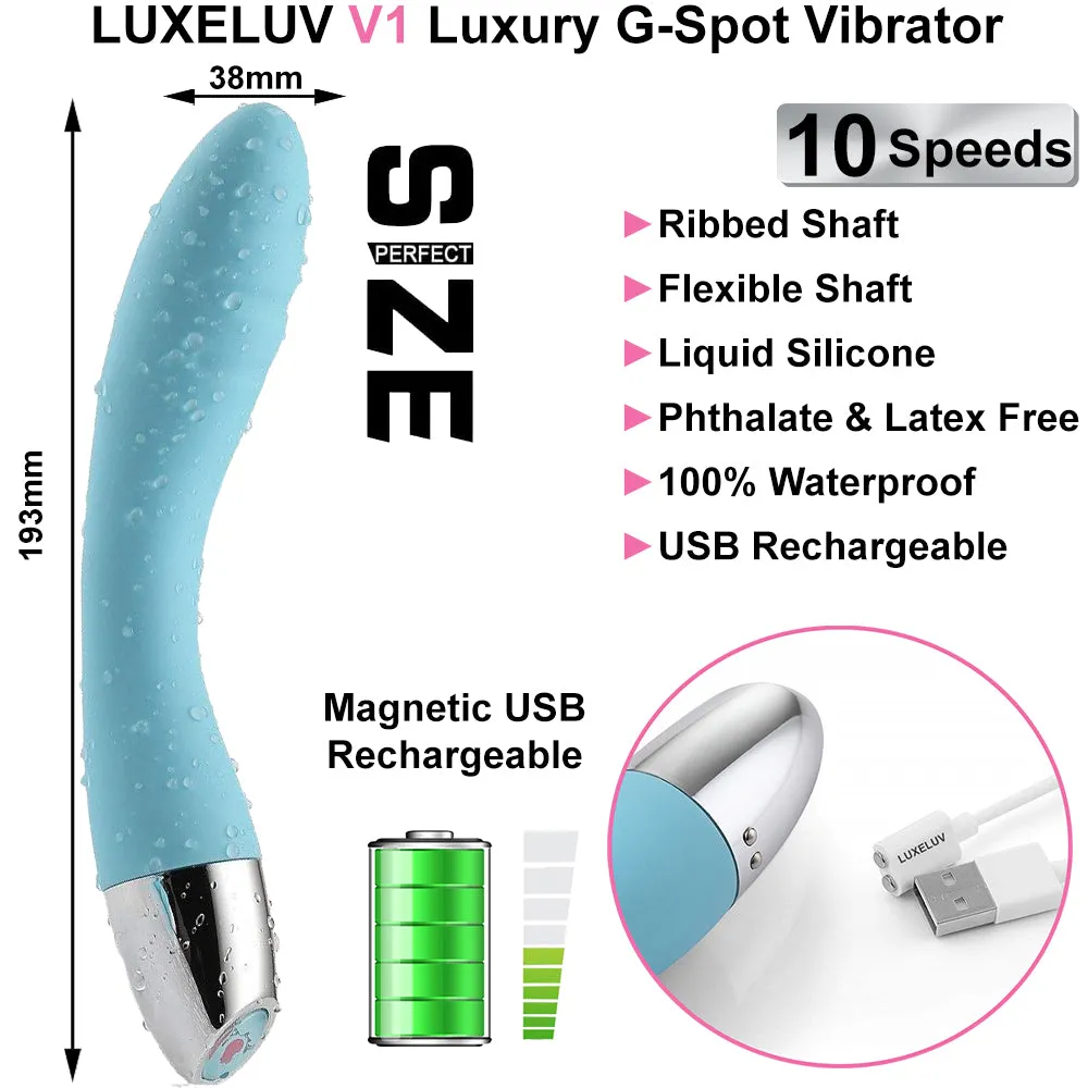 Luxeluv V1 Luxury G Spot Vibrator 10-Speed USB Rechargeable Female Vibe Sex Toy