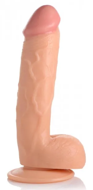 POP 8.25IN DILDO W/ BALLS LIGHT