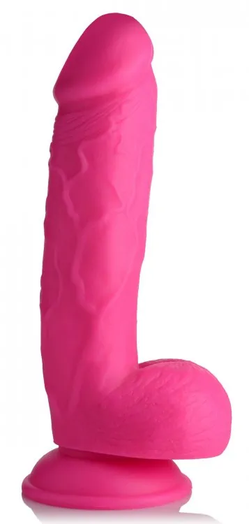 POP 8.25IN DILDO W/ BALLS PINK