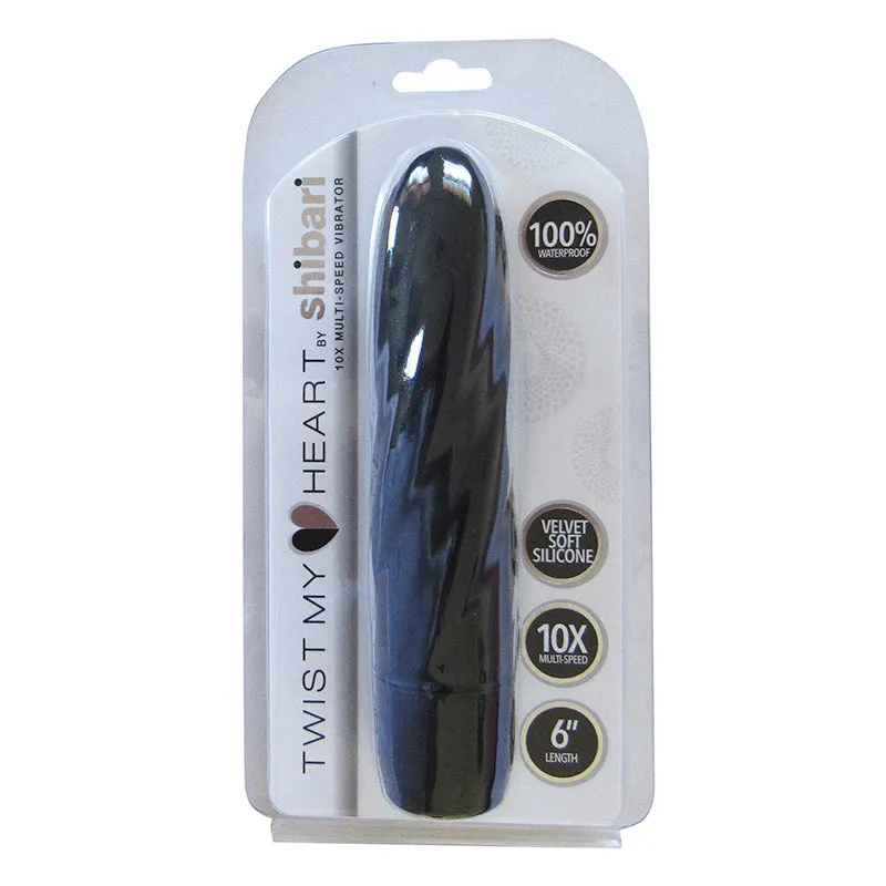Shibari Twist My Heart 10X Multi-Pulsations Vibrator 6in Black