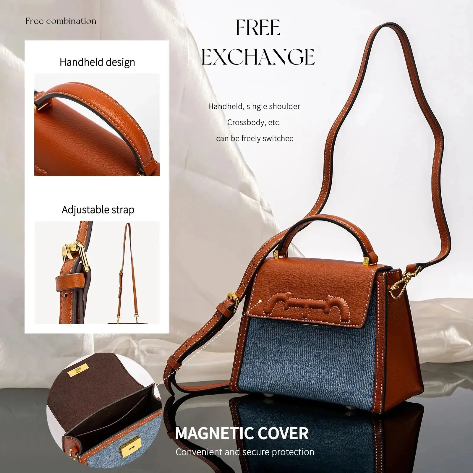 Women Flip Small Square Handbag