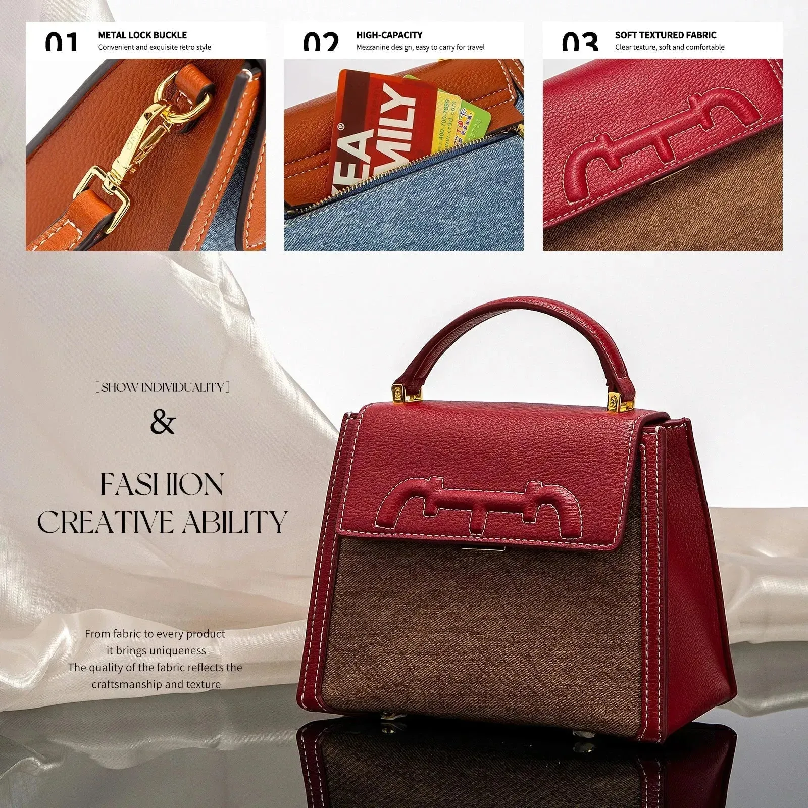 Women Flip Small Square Handbag