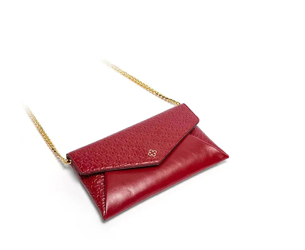 Women Leather Envelope Clutch Bag