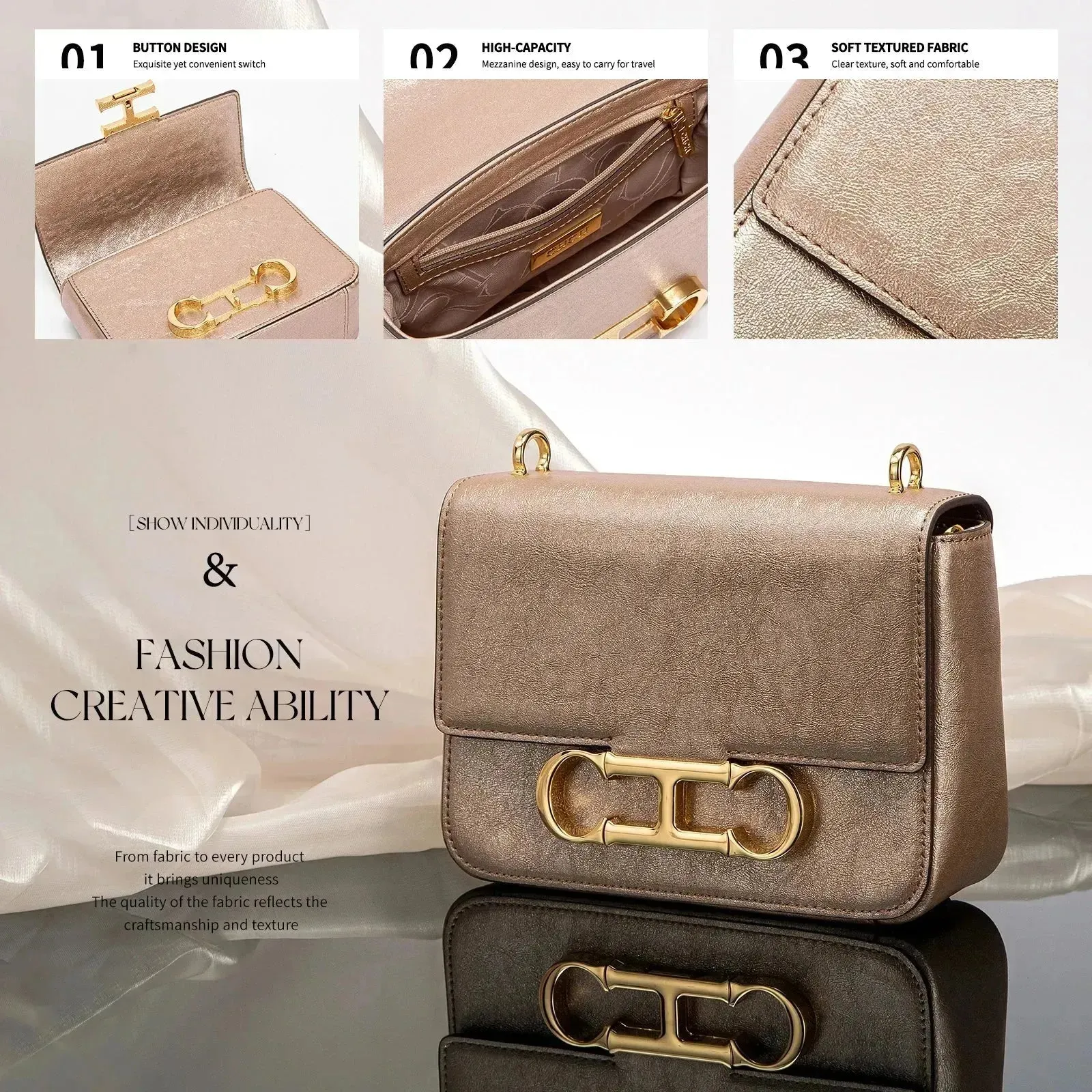 Women Saddle Flip Crossbody Bag