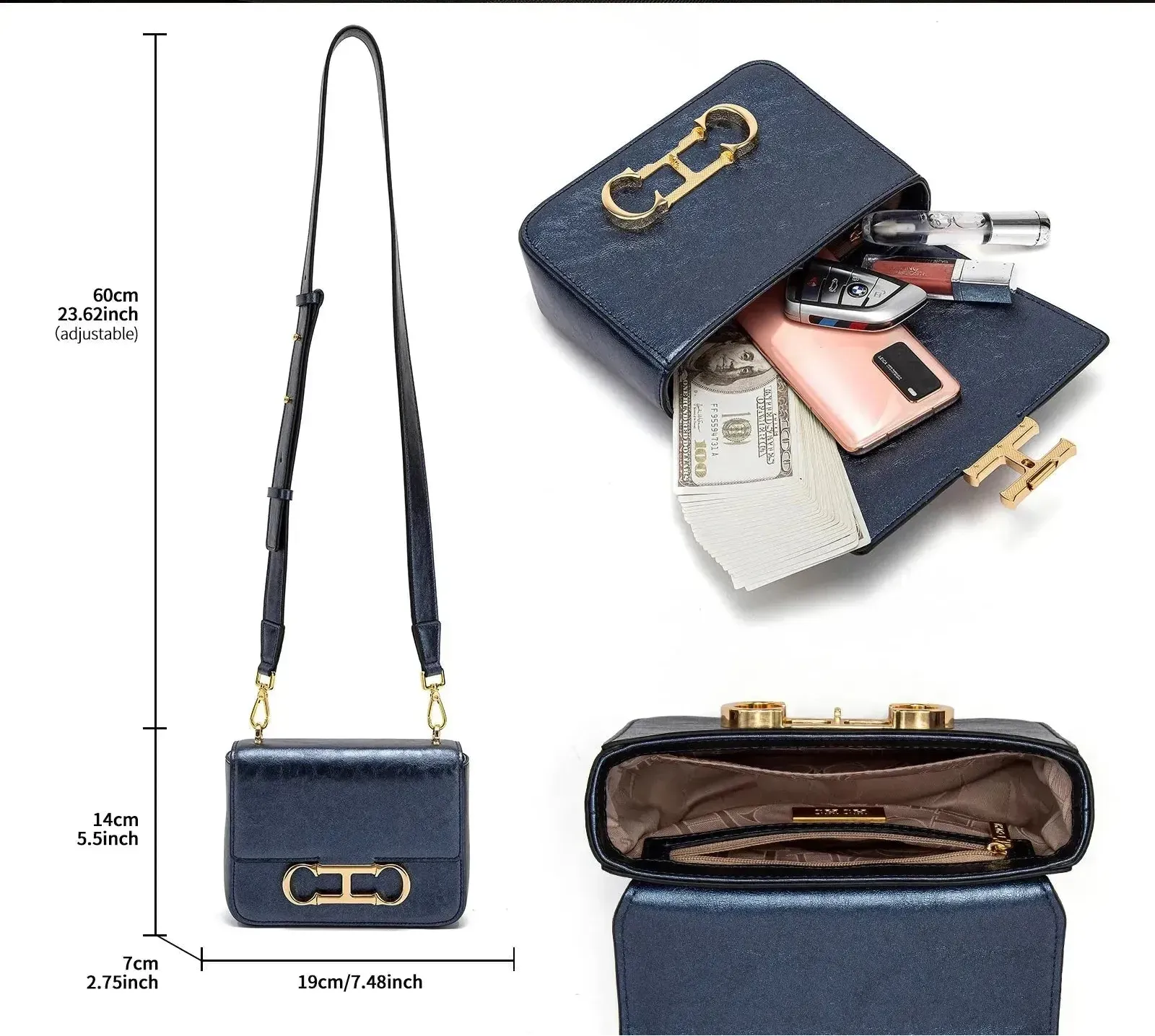 Women Saddle Flip Crossbody Bag